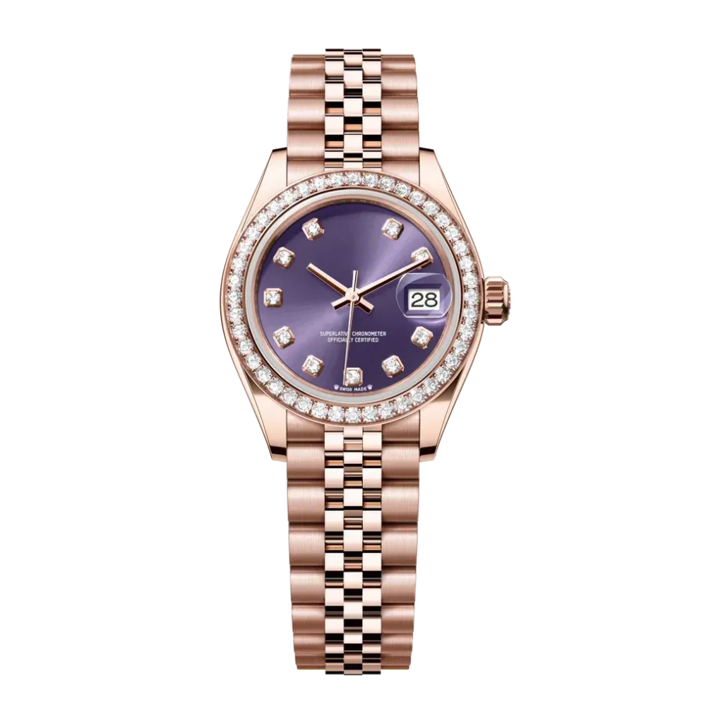 Lady-Datejust 'Aubergine Dial with Diamonds' 28mm